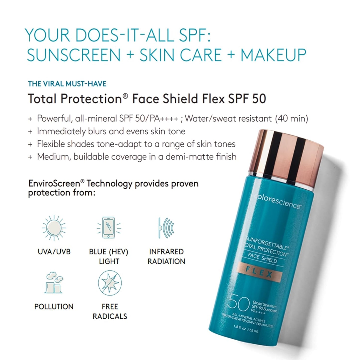 Colorescience Total Protection Face Shield Flex SPF 50 RICH DEEP